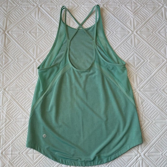 Lululemon Run Off Route Tank Top Size 4 Heathered Washed Marsh - Picture 4 of 10
